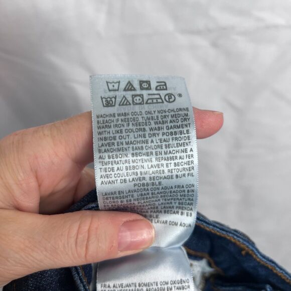 Levis 526 Slender Boot Cut Denim Jeans Dark Wash Size 4 Short Basic Casual - Picture 8 of 10